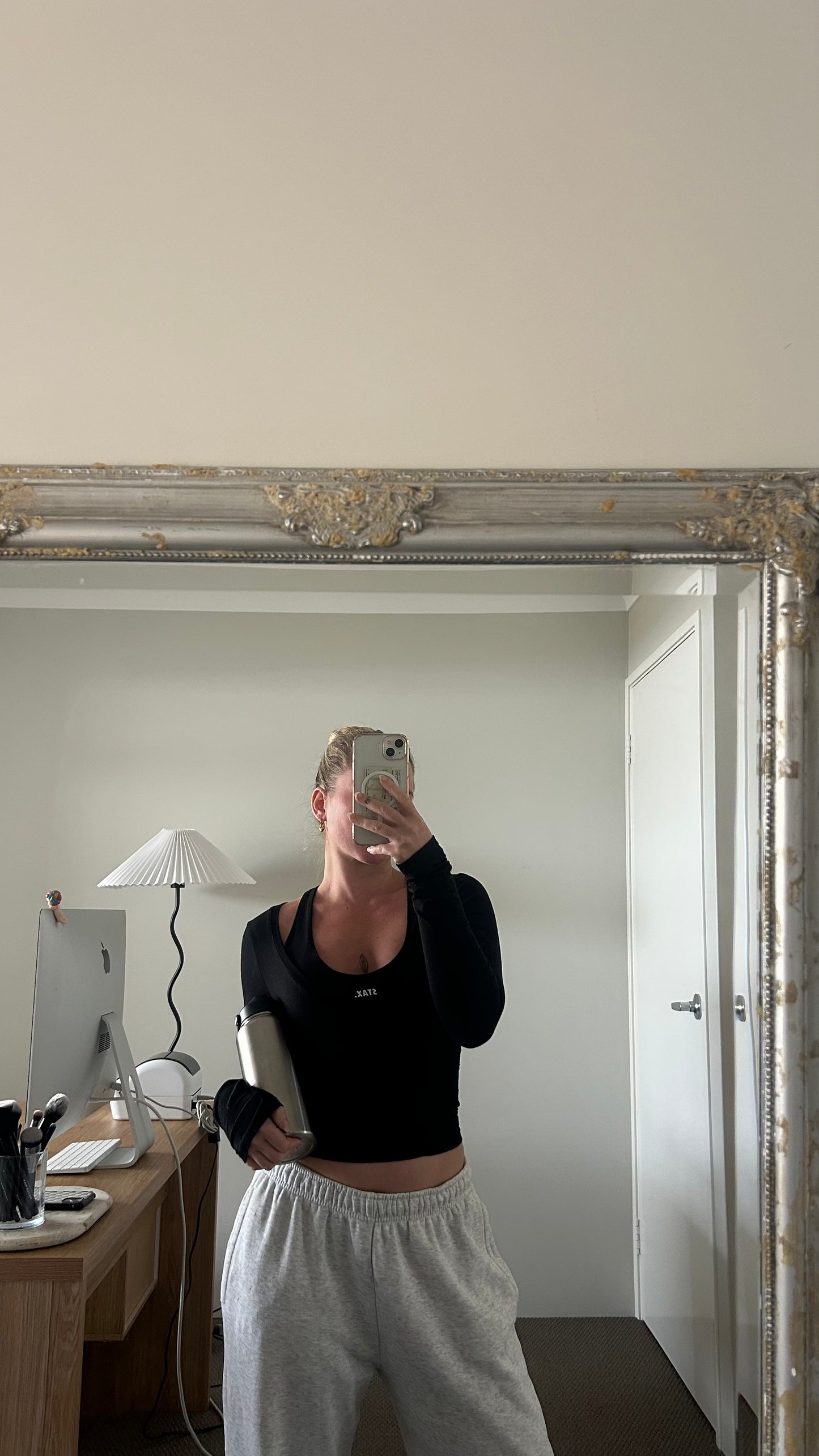 Chstr Drink Bottle - Stainless Steel / Black (946ml / 32oz)