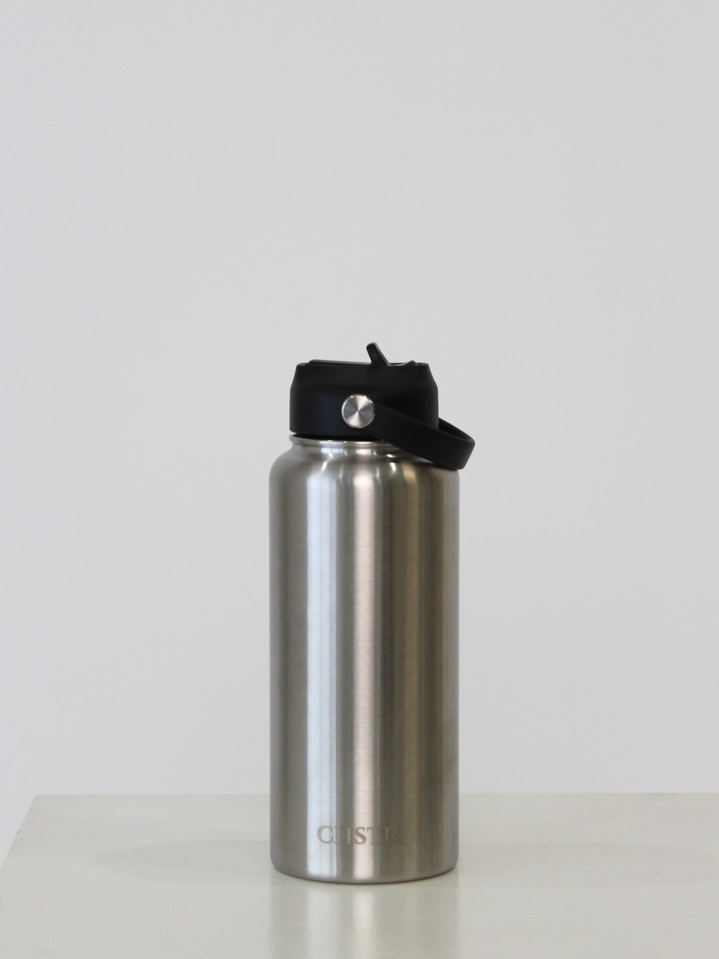 Chstr Drink Bottle - Stainless Steel / Black (946ml / 32oz)